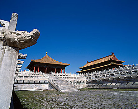 中间,和谐,保存,皇宫,故宫,北京,中国
