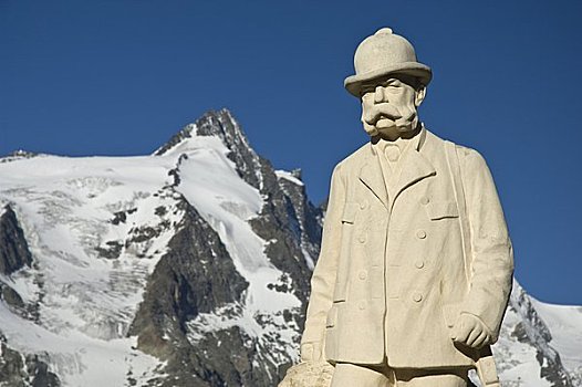 雕塑,帝王,山,萨尔茨堡,陆地,奥地利