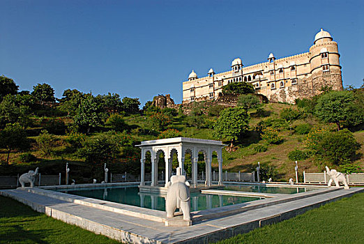 游泳池,堡垒,宫殿,酒店,拉贾斯坦邦,印度