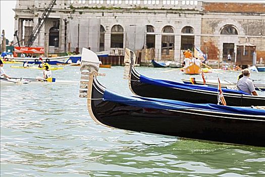小船,运河,正面,建筑,赛舟会,威尼斯,意大利