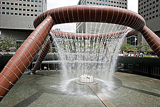 喷泉,财富,新加坡