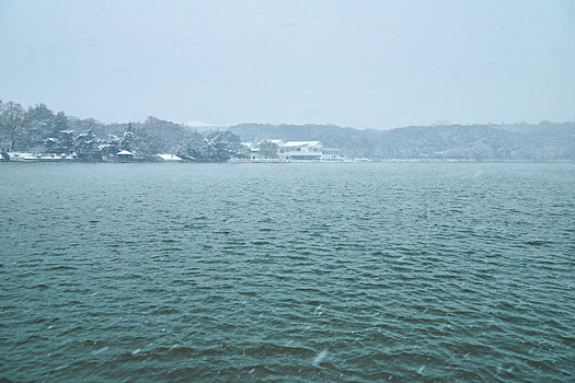 湖南省开福区烈士公园冬季雪景