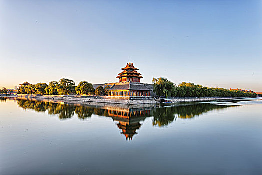 护城河,瞭望塔,皇宫,中国