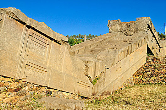 破损,石碑,阿克苏姆,世界遗产,埃塞俄比亚,非洲