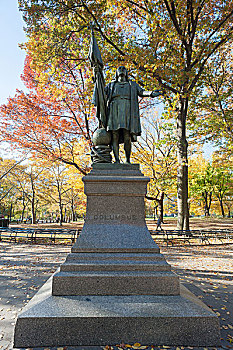 纽约中央公园christophercolumbus雕像