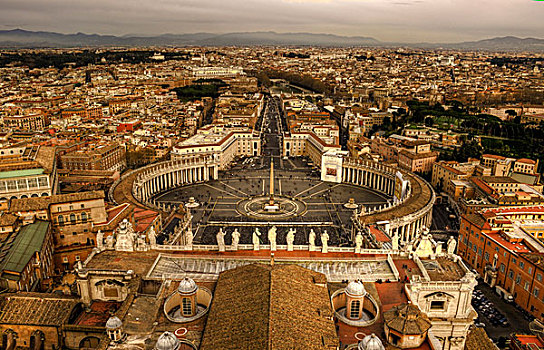 梵蒂冈,宫殿,俯视