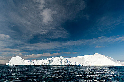 日光,冰山,伊路利萨特冰湾,迪斯科湾,格陵兰