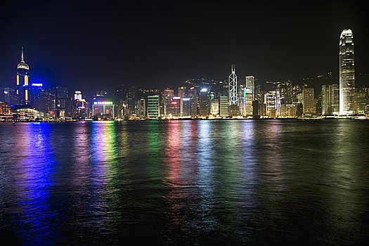 香港,夜晚,中国