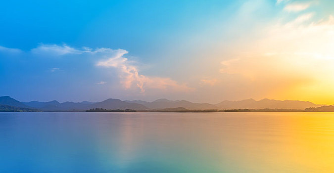 杭州西湖山水景观