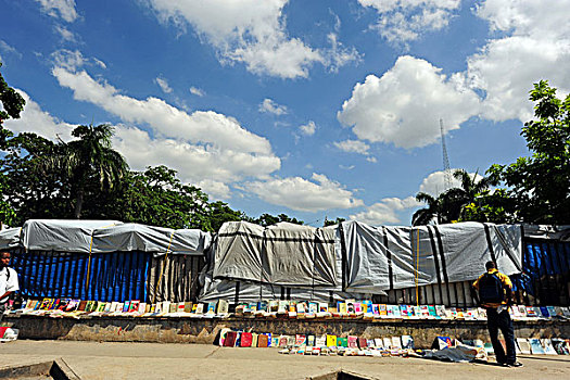 haiti,port,au,prince,bookshop,in,front,of,champ,de,mars,camp