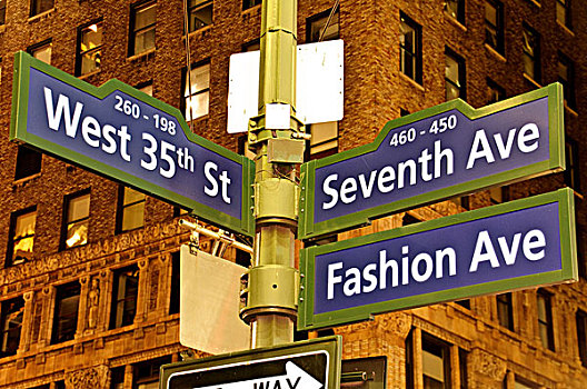 西部,街道,第7大道,时尚大道,曼哈顿,纽约,美国