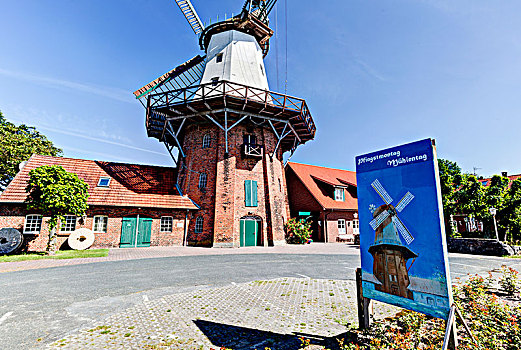 风车,坏,纪念建筑,下萨克森,德国