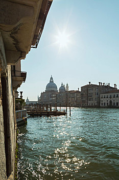 大运河,圣马利亚,行礼,大教堂,文艺复兴,建筑风格,宫殿,建筑,威尼斯,威尼托,意大利