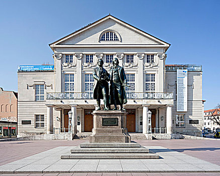 德国,国家剧院,纪念建筑,魏玛,图林根州,欧洲