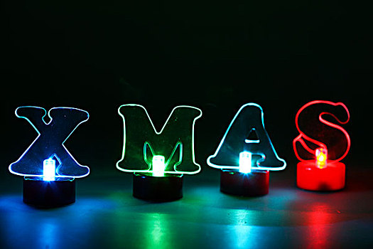 灯光,圣诞装饰,led灯,亮光,文字,圣诞节
