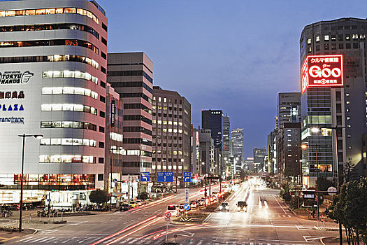 街景,市区,名古屋,爱知,日本