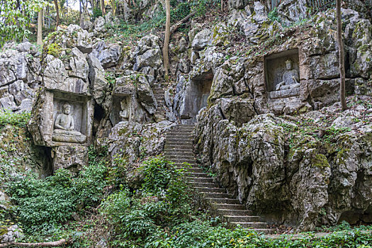 杭州灵隐寺石像