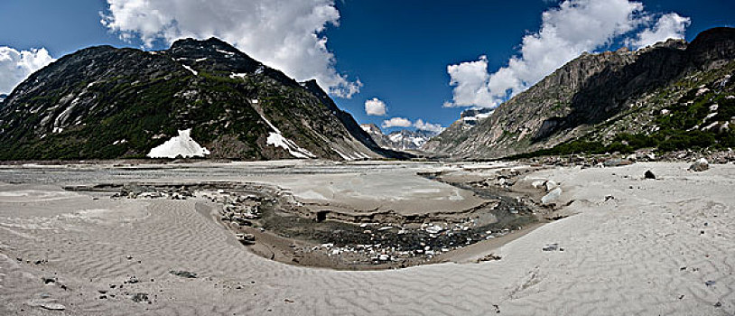 冰河,阿尔卑斯山,瑞士,欧洲