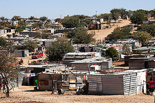小屋,城镇,温得和克,纳米比亚,非洲