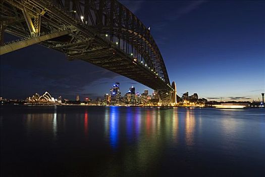 澳大利亚,新南威尔士,悉尼,剧院,天际线,中心,框架,海港大桥