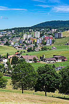 风景,纳沙泰尔,西部,瑞士