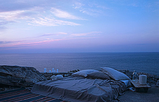 简单,褥垫,平台,浪漫,爱琴海