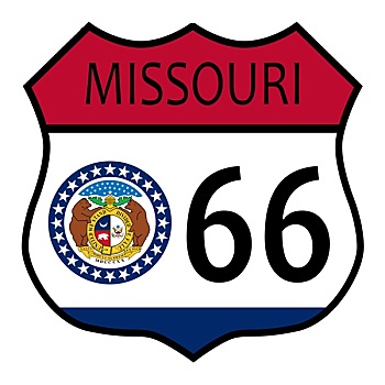 66号公路,密苏里,标识,旗帜
