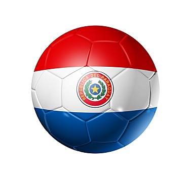 足球,球,巴拉圭,旗帜