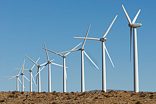 风轮机,风,发电机,柯契拉谷,棕榈泉,加利福尼亚,美国