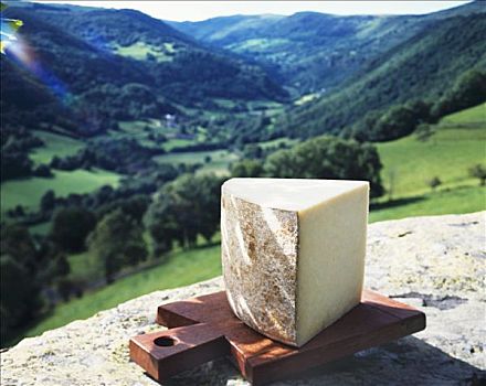 块,硬乳酪,山地,风景