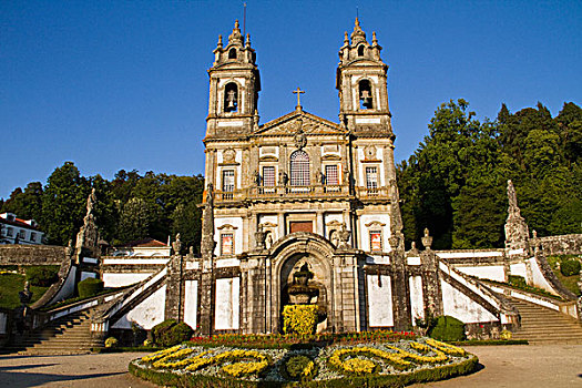 葡萄牙,布拉加,教堂,蒙特卡罗,靠近,巴洛克风格