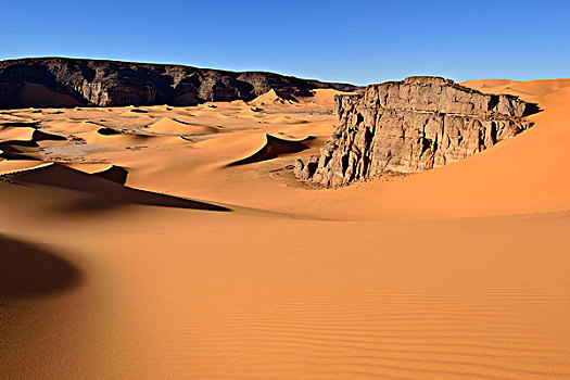 沙丘,石头,区域,世界遗产,国家公园,撒哈拉沙漠,阿尔及利亚,非洲