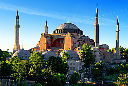 圣索菲亚教堂,夏天,伊斯坦布尔,晴天,土耳其