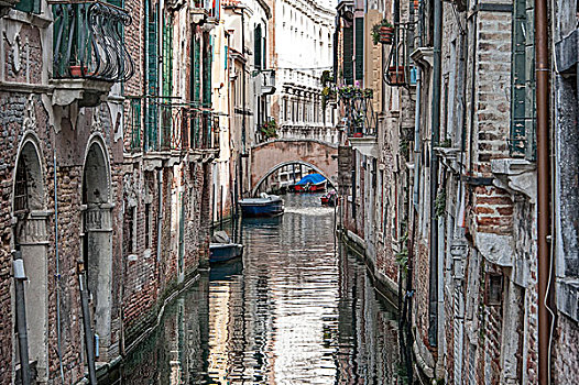 运河,船,球衣,地区,威尼斯,威尼托,意大利,欧洲