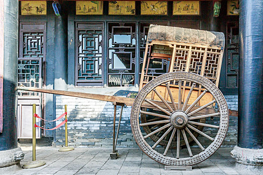 山西平遥古城,中国商会博物馆,馆藏古代马车