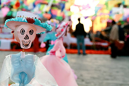 圣米格尔,墨西哥,亡灵节,骨骼