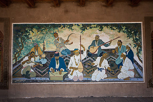 吐鲁番郡王府壁画