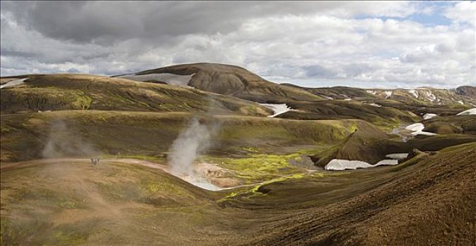 地热,远足,国家公园,冰岛