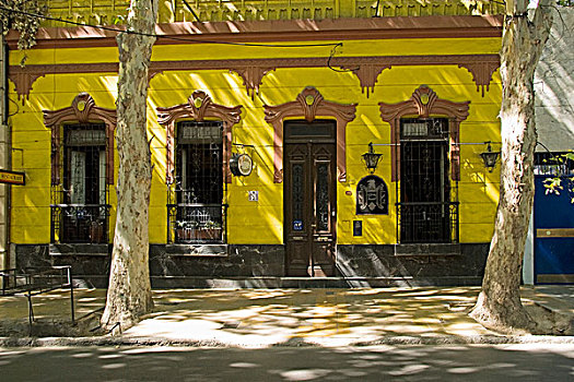 彩色,建筑,门多萨,阿根廷