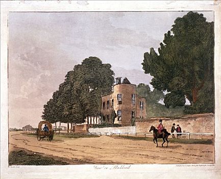 南方,住宿,房子,格林威治,伦敦,1812年,艺术家