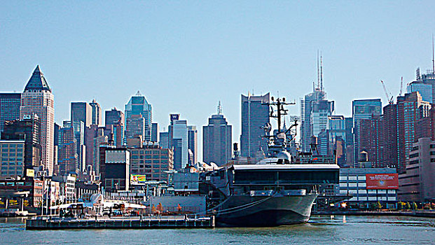美国,纽约,港口,航空母舰,码头,协和飞机
