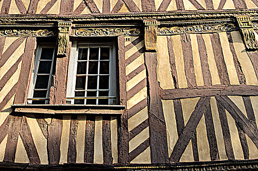 法国,布列塔尼,伊勒-维莱讷省,35岁,雷恩,街道,老,房子,16世纪