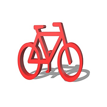 红色,自行车,象征
