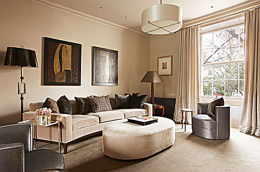 沙发,客厅,弯曲,反射,形状,椭圆