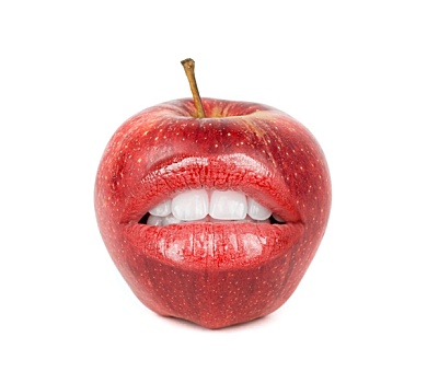 苹果,张嘴