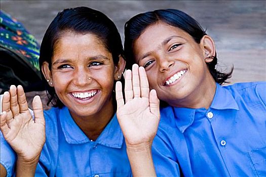 印度,拉贾斯坦邦,小学,女孩,制服