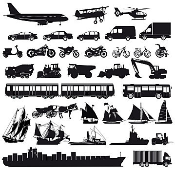 汽车,卡车,巴士,船,摩托车