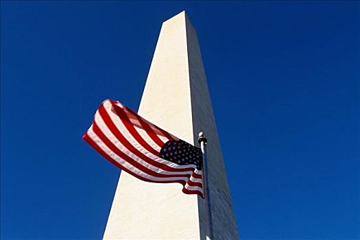 美国国旗,华盛顿纪念碑