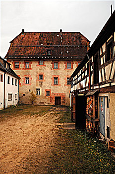 城堡,建筑,佩格尼茨,中弗兰肯,德国,巴伐利亚,欧洲
