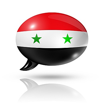 叙利亚,旗帜,对话气泡框